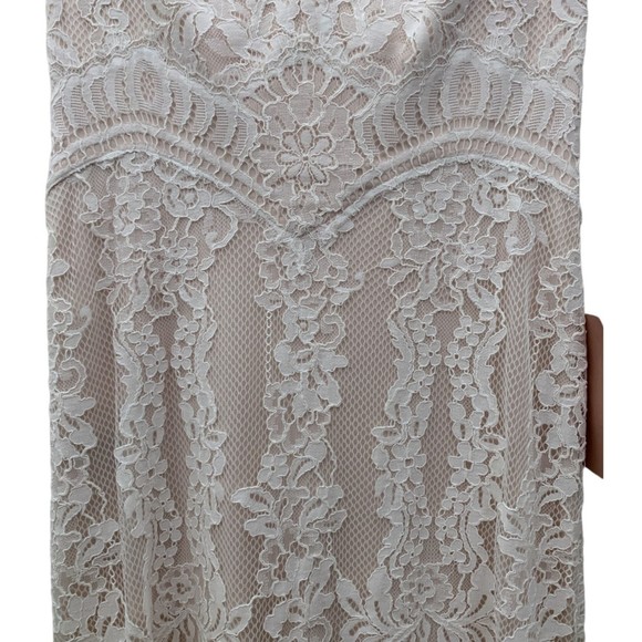 NWT BHLDN Tadashi Shoji Fiorelle Ivory Lace V Neck Wedding Gown Size 4 - Picture 11 of 14